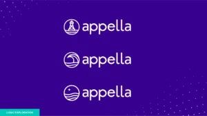 Examples of other logos explored on the way to the final version, including a lighthouse, a wave, and a north star design.