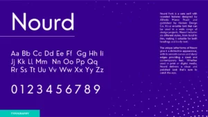 Examples of the typeface Nourd